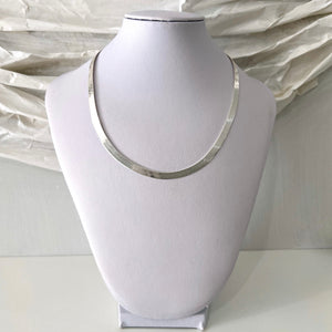 Silver Herringbone Necklace